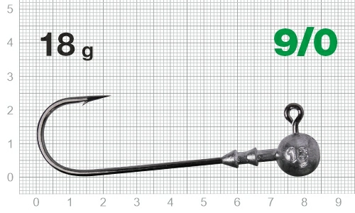Джиг-головка Long Power NLP-1110  Nautilus Size 90 18гр 2 шт. (Серый) Не разборная