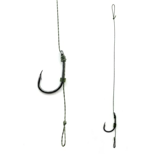 Поводок Flat Feeder с волосяной оснасткой Carp Hunter Wide Gape Size 6   Мягкий  10см
