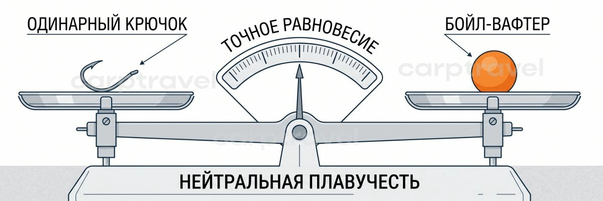 Вафтерс балансирует вес крючка — насадка почти невесома Вафтерс балансирует вес крючка — насадка почти невесома
