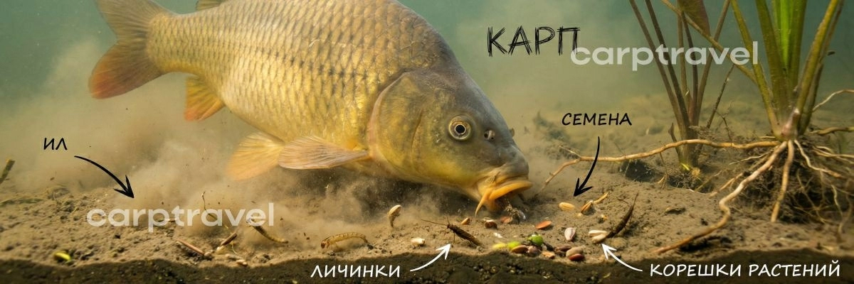 Поведение карпа на кормовом пятне весной Поведение карпа на кормовом пятне весной