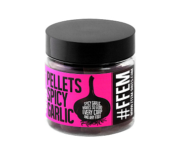 Пеллетс FFEM Baits насадочный Pellets  Spicy Garlic Halibut 14мм 100 г (Палтус с чесноком и специями