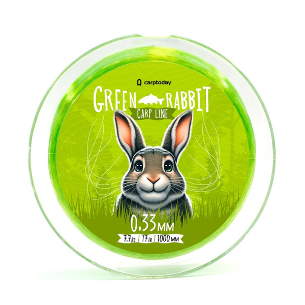 Леска CARPTODAY Green Rabbit  1000м 7,7кг 0,33мм  1