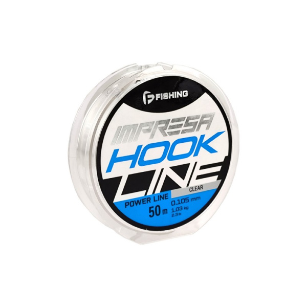 Леска F-fishing Impresa Hook Line  50м 1,03 кг0,105мм (Clear)