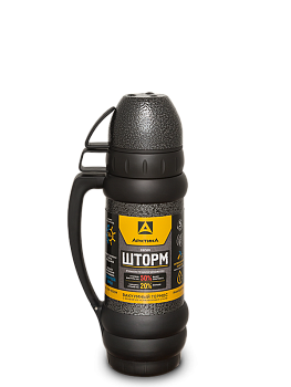 Термос,узкое горло, 1,0 л. Арктика 109-1000М (черный)