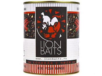 Зерновая смесь Lion Baits  Hemp seeds with Chilli 900 г (Конопля с чили) 