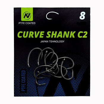 Крючки карповые VN Tackle Curve Shank C2 Size 8 Тефлон 