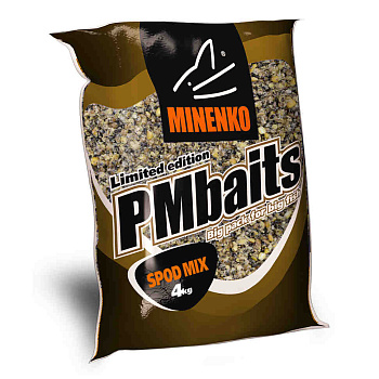 Зерновая смесь Spod mix Minenko PMbaits Aroma free 4 кг (Натуральный дроблёный) 
