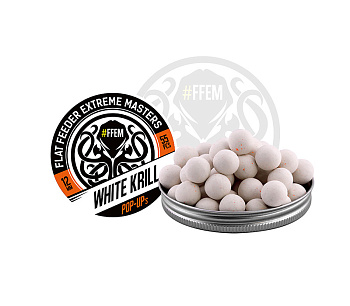 Бойлы плавающие FFEM Baits   White Krill 12мм 40 г (Белая креветка) 