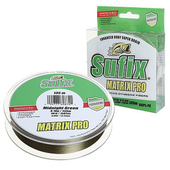 Плетеный шнур Sufix Matrix Pro  135м 18,4кг/0,20мм (Зеленый) 