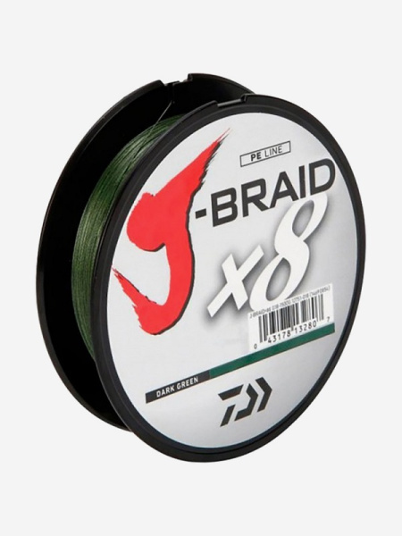 Плетеный шнур Daiwa J-Braid X8  150м 12кг 0,18мм (Тёмно-зеленый )