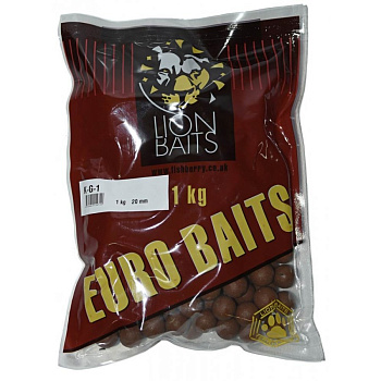 Бойлы тонущие Lion Baits  Euro Baits KG-1 20мм 1 кг (Хлеб) 