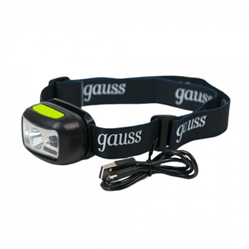 Фонарь налобный Gauss GF402 3W 220 lm