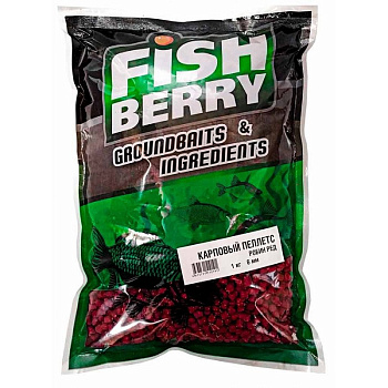 Пеллетс Fishberry Carp pellets Robin Red  6мм 1 кг (Робин Рэд)   Красный