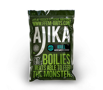 Бойлы тонущие FFEM Baits Ajika Boilies Krill 20мм 1 кг (Криль и специи) 
