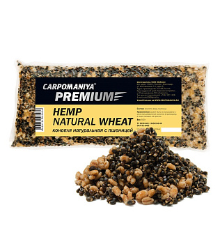 Конопля натуральная с пшеницей Carpomaniya  Premium 980 г (конопля+пшеница) 