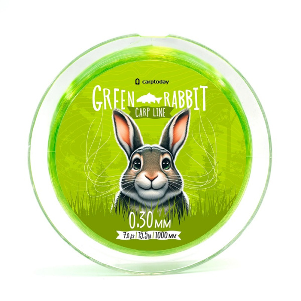Леска CARPTODAY Green Rabbit  1000м 7,0кг 0,30мм2
