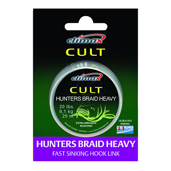 Повод. мат. без оболочки Climax Cult Heavy Hunters Braid  20м 30lb/ (Weed) 