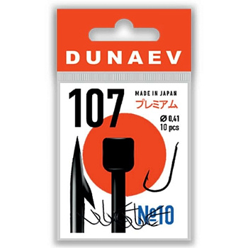 Крючки с лопаткой Dunaev Premium 107 Size 10 Черный никель 