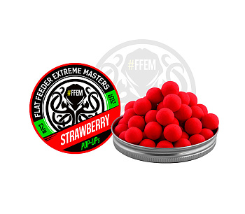 Бойлы плавающие FFEM Baits   Strawberry 12мм 40 г (Земляника) 
