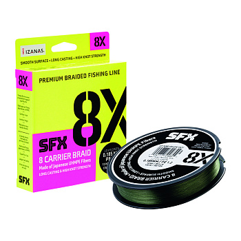 Плетеный шнур Sufix SFX 8X  135м 16,5кг/0,205мм (Зеленый) 