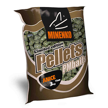 Пеллетс Minenko PMbaits Aniсe 14мм 3 кг (Анис)   Зеленый