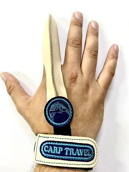 Напальчник кожаный Carptravel бежевый M Extra Soft Long Distance Casting made by Sagitar