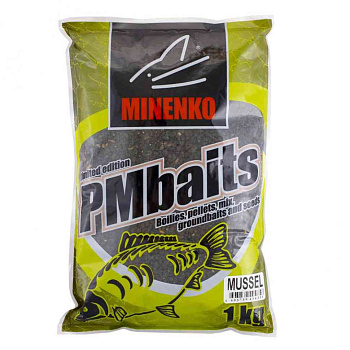 Прикормка сыпучая Minenko PMBaits Mussel 1 кг (Мидия) 