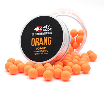 Бойлы плавающие ASV-Code   Orange 10мм 25 г (Мандарин) 