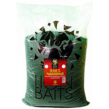 Пеллетс Lion Baits медленнорастворимый Betaine 2мм 15 кг (Бетаин)   Зеленый