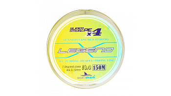 Плетеный шнур EastShark Legend X4  150м 13,6кг/0,18мм (Желтый) 