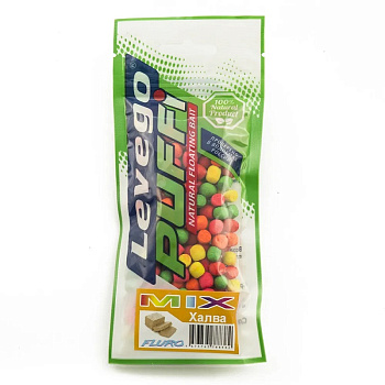 Воздушное пенотесто PUFFI  Levego baits Халва (МИКС FLUORO) 