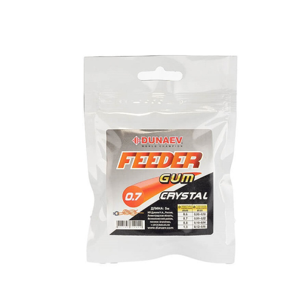 Резина для фидерной оснастки Dunaev Feeder Gum Clear  5м 0,70мм (Прозрачный)