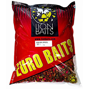 Бойлы тонущие Lion Baits Euro Baits Spod Mix измельченные + пеллетс 5 кг (Специи) 