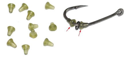 Фиксатор-стопор на крючок Carp Hunter Hook stops  (зеленый)