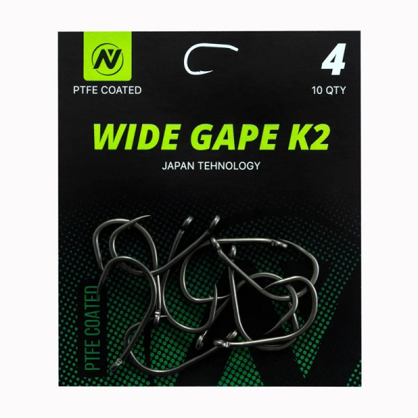 Крючки карповые VN Tackle Wide Gape K2 Size 4 Тефлон 2