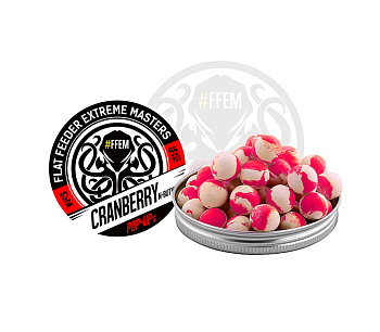 Бойлы плавающие FFEM Baits   Cranberry N-Butyric 12мм 40 г (Клюква) 