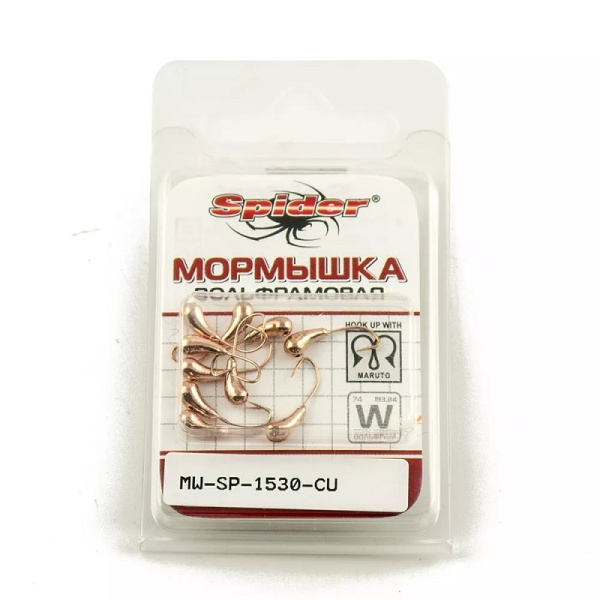 Мормышка Чесночинка с отверстием Spider 3 мм (CU) 0,55 г