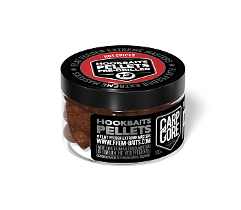 Пеллетс FFEM Baits насадочный Pellets  Hot Spices 13мм 100 г (Острые специи) Просверленный  Коричнев