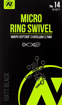 Микро вертлюг с кольцом 3,7мм VN Tackle Micro Ring Swivel sz14, 10шт