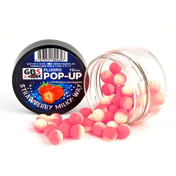 Бойлы плавающие GBS Baits   Strawberry Milky Way 10мм 50 г (Клубника Млечный путь) 
