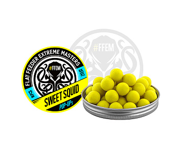 Бойлы плавающие FFEM Baits   Sweet Squid  12мм 40 г (Сладкий кальмар) 