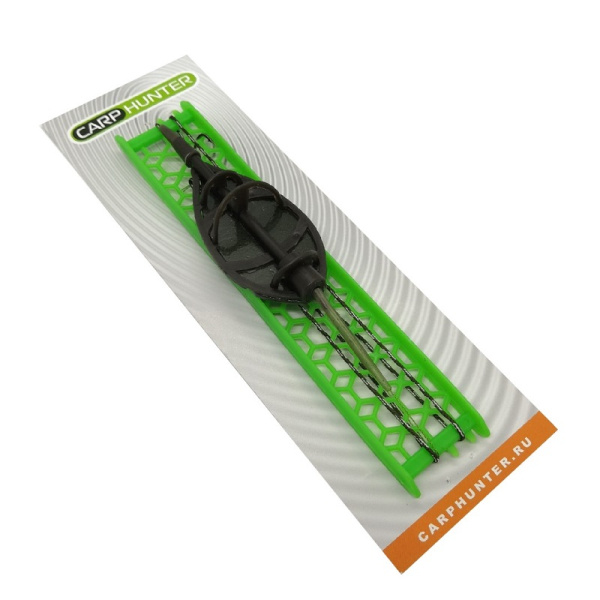 Готовый карповый монтаж с флэт кормушкой Carp Hunter Flat Method 80 гр 1шт