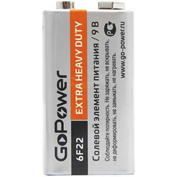 Элемент питания GoPower Крона 6F22 S1
