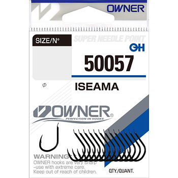 Крючки с лопаткой Owner ISEAMA black 50057 Size 14  