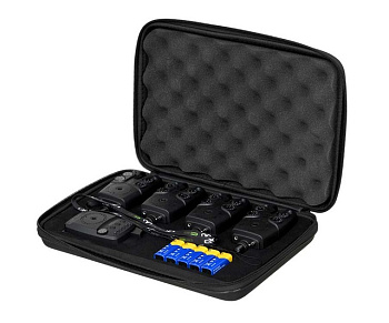 Набор электронных сигнализаторов  с пейджером 4+1 (в кейсе) Carp Pro RAM XD Multicolor