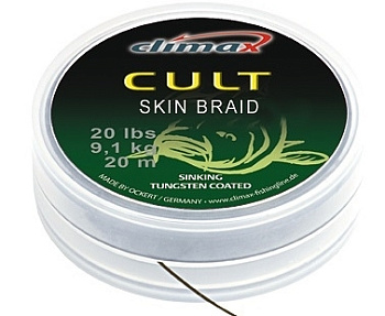 Повод. мат. в оболочке Climax CULT Skin Braid New  20м 20lb/ (Black Silt) 