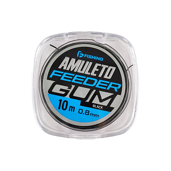Амортизатор для фидера F-fishing Feeder Gum Amuleto 10м /0,80мм (Черный) 