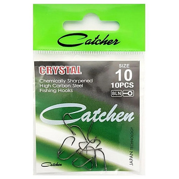Крючки Catcher CRYSTAL Size 10 Черный никель 