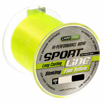 Леска Carp Pro Sport Line Fluo Yellow  1000м 7,8кг/0,335мм (Желтая) 