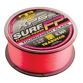 Леска Trabucco T-Force XPS Surf Fluoro Power  600м 8,35кг/0,251мм (Розовая) 